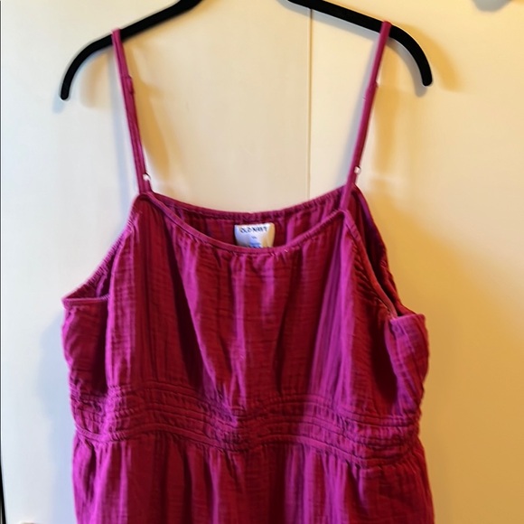 Old Navy XXL Pink Spaghetti Strap Sundress w/ smocking & pockets! - Picture 6 of 12